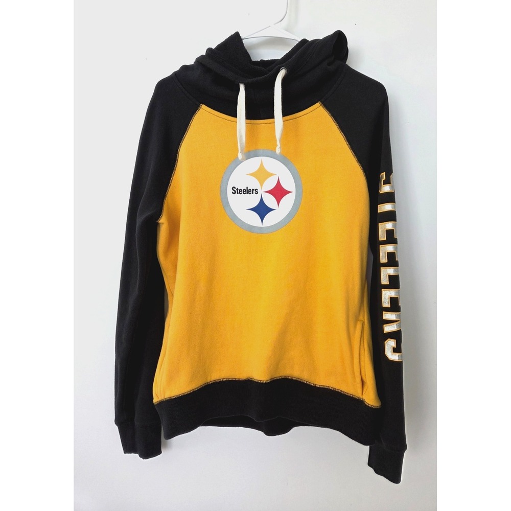 Pittsburgh Steelers NFL Team Black & Gold Women's Hoodie M Sweatshirt